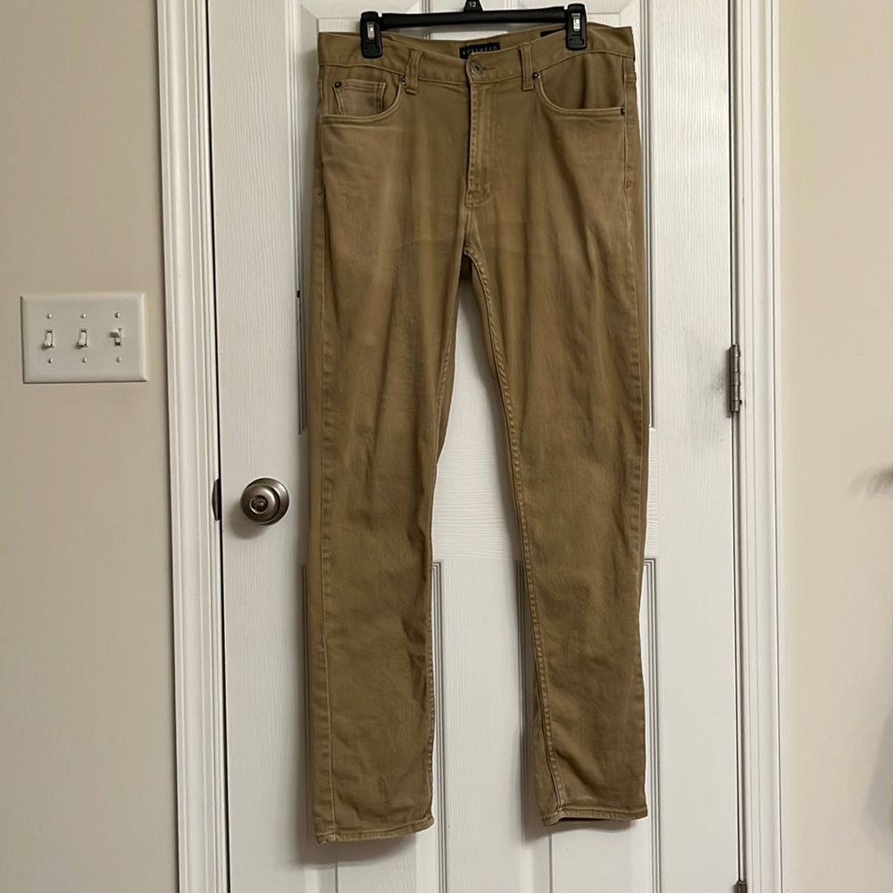 Bullhead Denim Co Tan Straight Leg Jeans Cotton-blend Size Waist 32 Length 32